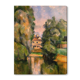 Obraz na płótnie Paul Cézanne "Dom na wsi nad rzeką" - reprodukcja