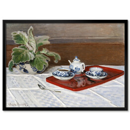 Plakat w ramie Claude Monet Martwa natura, serwis do herbaty Reprodukcja obrazu