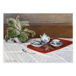 Plakat samoprzylepny Claude Monet Martwa natura, serwis do herbaty Reprodukcja obrazu