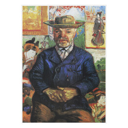 Plakat samoprzylepny Vincent van Gogh Portrait of Père Tanguy. Reprodukcja