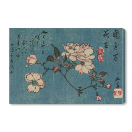 Obraz na płótnie Utugawa Hiroshige Drzeworyt kwiaty. Reprodukcja