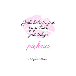 Plakat Typografia - cytat - Sophia Loren