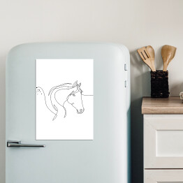 Magnes dekoracyjny Koń - białe konie