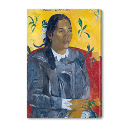 Obraz na płótnie Paul Gauguin "Tajlandzka kobieta z kwiatem" - reprodukcja