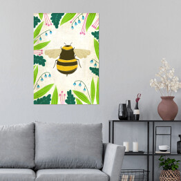 Plakat samoprzylepny Pszczoła, robaczki