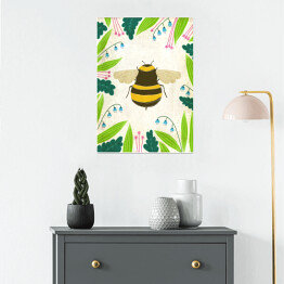 Plakat samoprzylepny Pszczoła, robaczki