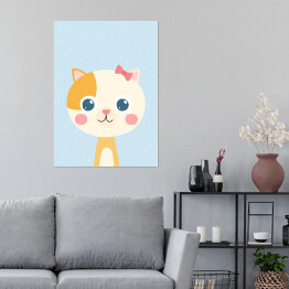 Plakat samoprzylepny Zwierzaczki - kotek