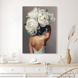 Obraz na płótnie Obraz dziewczyna z kwiatami