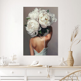 Plakat samoprzylepny Obraz dziewczyna z kwiatami