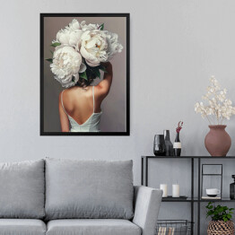 Obraz w ramie Obraz dziewczyna z kwiatami