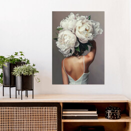 Plakat Obraz dziewczyna z kwiatami