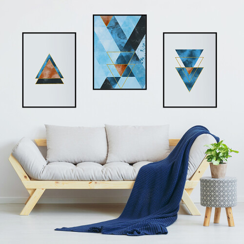 Galeria ścienna Abstrakcja - trójkąty