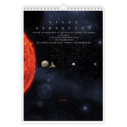Kalendarz 13-stronicowy Kalendarz z Układem Słonecznym