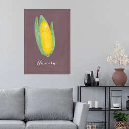 Plakat samoprzylepny Warzywa - kukurydza - ilustracja