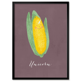 Plakat w ramie Warzywa - kukurydza - ilustracja