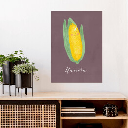 Plakat samoprzylepny Warzywa - kukurydza - ilustracja
