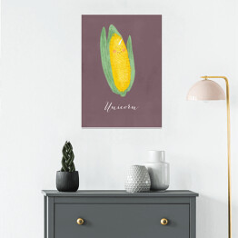 Plakat Warzywa - kukurydza - ilustracja
