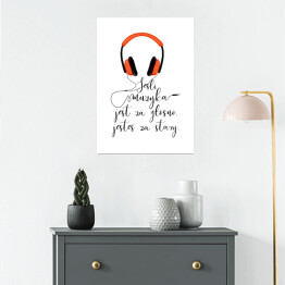 Plakat Typografia - "Jeśli muzyka jest za głośno jesteś za stary"