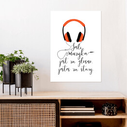Plakat Typografia - "Jeśli muzyka jest za głośno jesteś za stary"