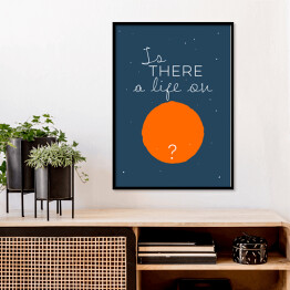 Plakat w ramie Ilustracja - Is there a life...? - Bowie