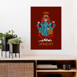 Plakat samoprzylepny Ganesh - mitologia hinduska