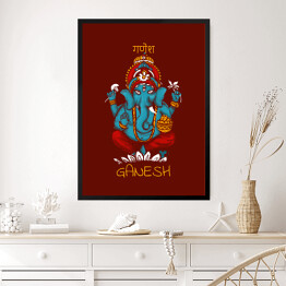 Obraz w ramie Ganesh - mitologia hinduska