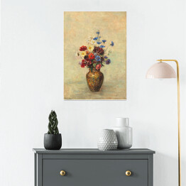 Plakat samoprzylepny Odilon Redon Kwiaty w wazonie. Reprodukcja obrazu