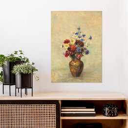 Plakat Odilon Redon Kwiaty w wazonie. Reprodukcja obrazu