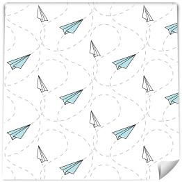 Tapeta winylowa zmywalna w rolce Samoloty z papieru origami