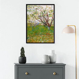 Plakat w ramie Vincent van Gogh Kwitnący sad. Reprodukcja obrazu