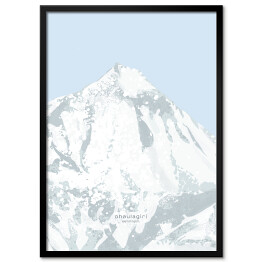 Plakat w ramie Dhaulagiri - szczyty górskie