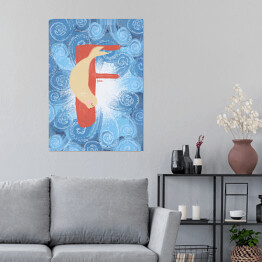 Plakat samoprzylepny Zwierzęcy alfabet - F jak foka