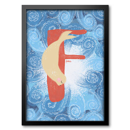 Obraz w ramie Zwierzęcy alfabet - F jak foka