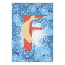 Plakat Zwierzęcy alfabet - F jak foka