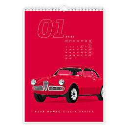 Kalendarz 13-stronicowy Kalendarz z klasycznymi samochodami