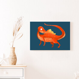 Obraz na płótnie Prehistoria - pomarańczowy dinozaur