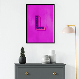 Plakat w ramie Kolorowe litery z efektem 3D - "L"