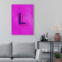 Obraz klasyczny Kolorowe litery z efektem 3D - "L"