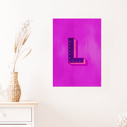 Plakat samoprzylepny Kolorowe litery z efektem 3D - "L"