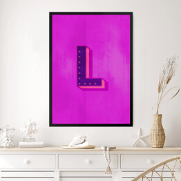 Obraz w ramie Kolorowe litery z efektem 3D - "L"
