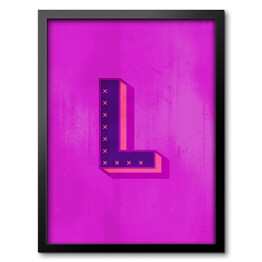 Obraz w ramie Kolorowe litery z efektem 3D - "L"