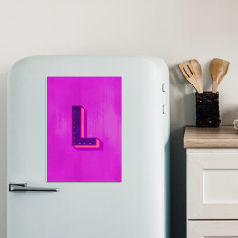 Magnes dekoracyjny Kolorowe litery z efektem 3D - "L"