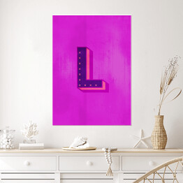 Plakat Kolorowe litery z efektem 3D - "L"