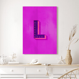 Obraz na płótnie Kolorowe litery z efektem 3D - "L"