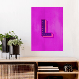 Plakat samoprzylepny Kolorowe litery z efektem 3D - "L"