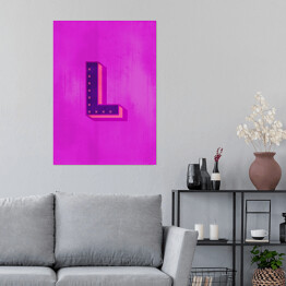 Plakat Kolorowe litery z efektem 3D - "L"