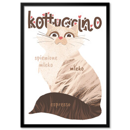 Obraz klasyczny Kawa z kotem - kottuccino