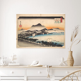 Plakat samoprzylepny Utugawa Hiroshige Clearing Weather at Awazu. Reprodukcja obrazu