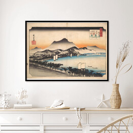 Plakat w ramie Utugawa Hiroshige Clearing Weather at Awazu. Reprodukcja obrazu