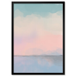 Plakat w ramie Pastelowy pejzaż - horyzont